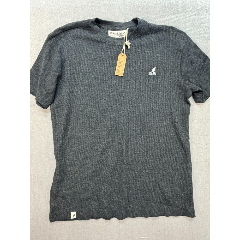 New Kangol Recycled Cotton Men Shirt Black‎ Size Medium
